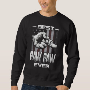 Sudadera El mejor Paw Paw jamás Puño levantado Bandera de E