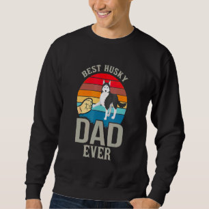 Sudadera El mejor perro padre jamás siberiano Husky padres 