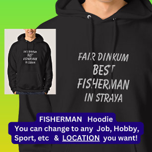 Sudadera El mejor pescador de Dinkum en Straya