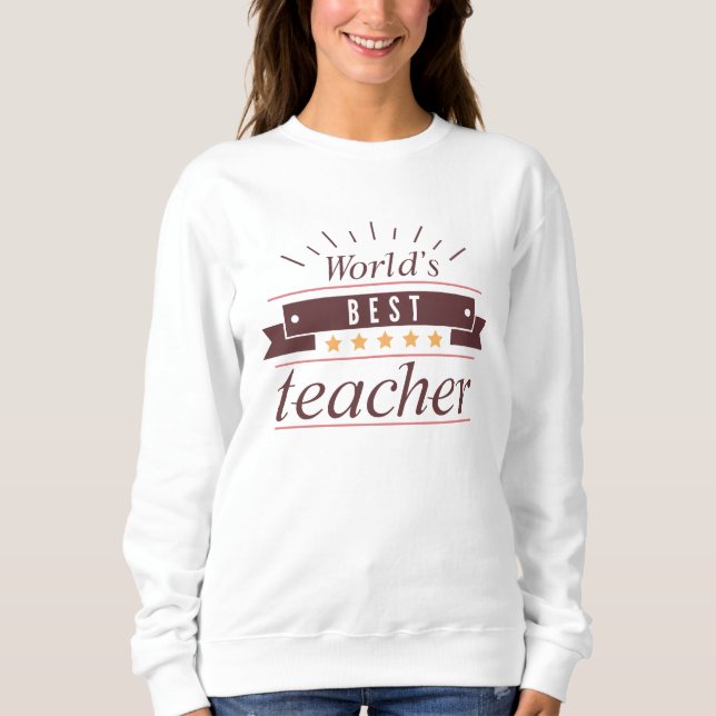 Sudadera El mejor profesor del mundo (Anverso)