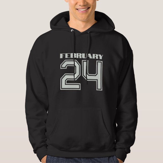 Sudadera El mejor regalo para el cumpleaños 24 de febrero (Anverso)