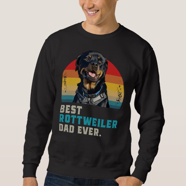 Sudadera El mejor rottweiler papá de todos los tiempos 45 (Anverso)
