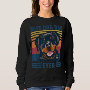 Sudadera El mejor rottweiler papá perro del padre del hombr