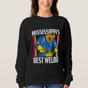 Sudadera El mejor soldador de Mississippi trabajador del hi