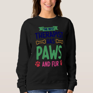Sudadera El Mejor Terapéutico Tiene Patas Y Gato De Perro D