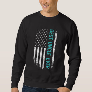 Sudadera El mejor tío del día del padre con la bandera esta