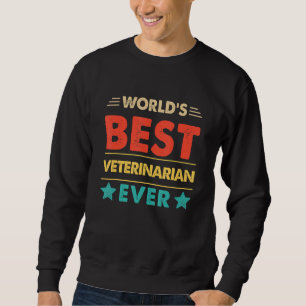 Sudadera El mejor veterinario del mundo Retro de todos los 
