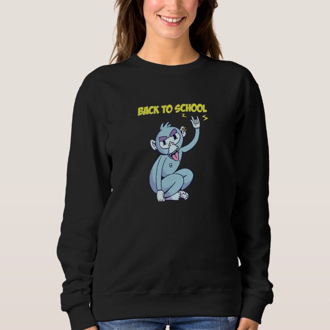 Sudadera El Mono Se Vuelve A La Escuela (Anverso)