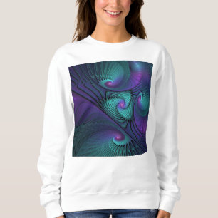Sudadera El morado se encuentra con el arte abstracto moder