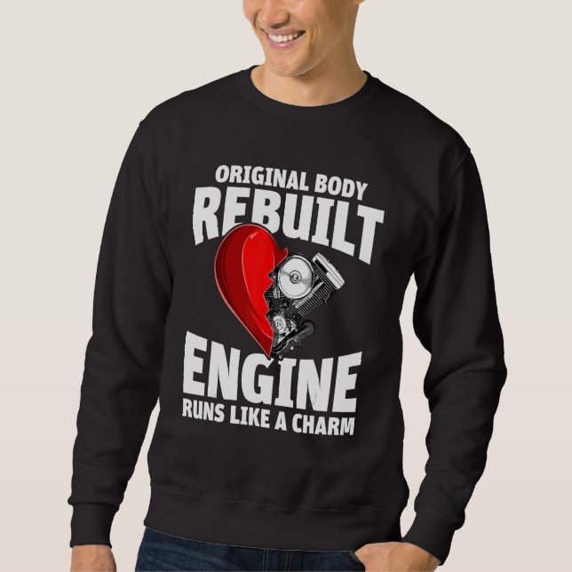 Sudadera El motor reconstruido del cuerpo original funciona (Anverso)