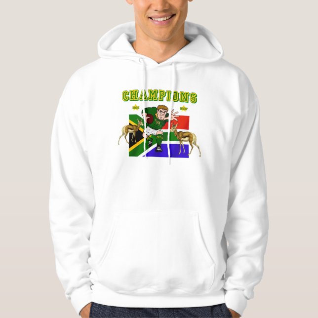 Sudadera El mundo de Suráfrica defiende rugbi (Anverso)
