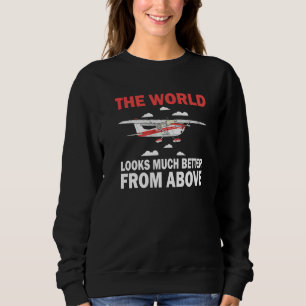 Sudadera El mundo del piloto se ve mucho mejor desde el avi