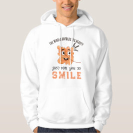 Sudadera "El Mundo Despliega Su Belleza" Hoja Sonriente