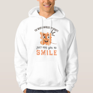 Sudadera "El Mundo Despliega Su Belleza" Hoja Sonriente