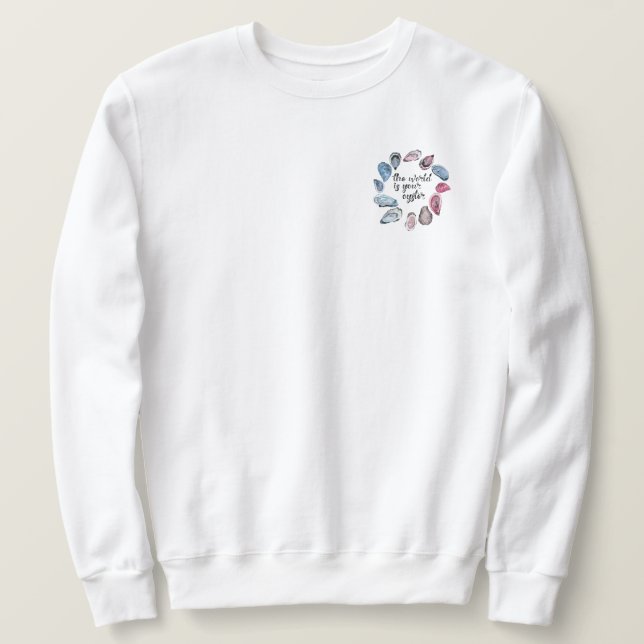 Sudadera El mundo es tu espuma de ostra (Anverso del diseño)