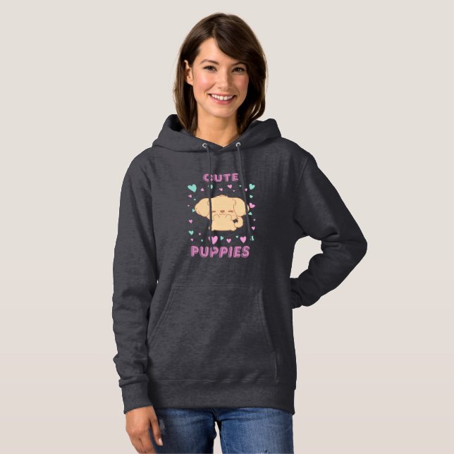 Sudadera El mundo kawaii de los perritos  (Anverso completo)