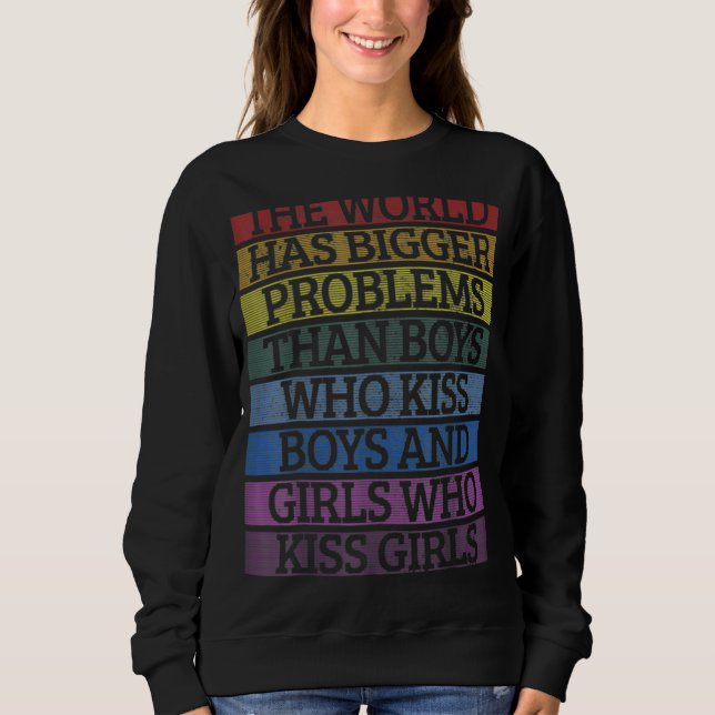 Sudadera El mundo tiene mayores problemas con el Orgullo Lg (Anverso)
