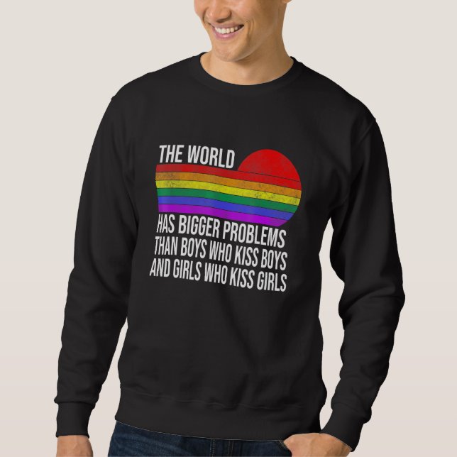 Sudadera El Mundo Tiene Mayores Problemas - Mes Del Orgullo (Anverso)