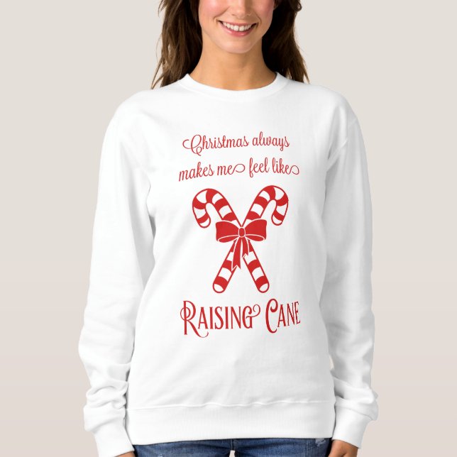 Sudadera El navidad hace siempre que siente como el aumento (Anverso)