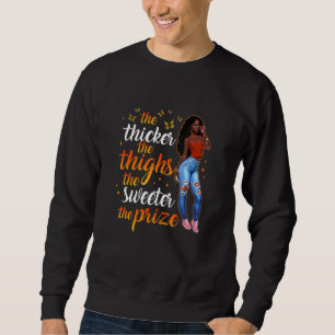 Sudadera El negro Chica Afro El más grueso Mide El Más Dulc