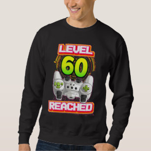 Sudadera El nivel 60 alcanzó el 60º videojuego de cumpleaño