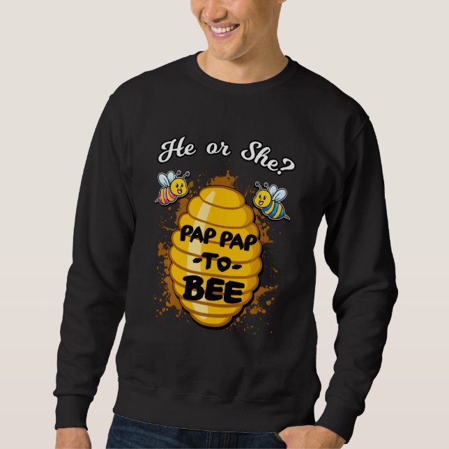 Sudadera Él O Ella Pap Para Ser Bebé Con Invitación De Géne (Anverso)
