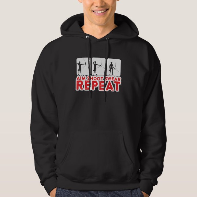 Sudadera El objetivo de tiro con arco es repetir (Anverso)