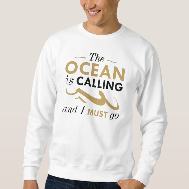 Sudadera El océano está llamando (Anverso)
