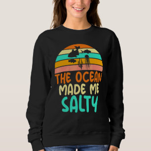 Sudadera El Océano Me Hizo Salada Biología Marina Divertida