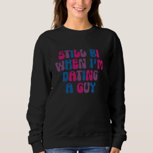 Sudadera El Orgullo Bisexual Groovy Retro LGBTQ Aún Está Bi