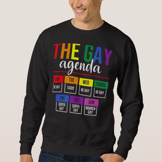 Sudadera El Orgullo Gay Agenda Lgbt (Anverso)