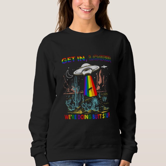 Sudadera El orgullo gay, el secuestro de alienígenas homose (Anverso)