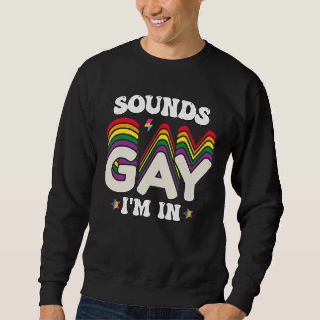 Sudadera El Orgullo LGBT Groovy me suena gay (Anverso)