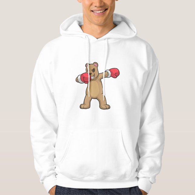 Sudadera El oso como boxeador en Boxing & Hip Hop Dance Dab (Anverso)