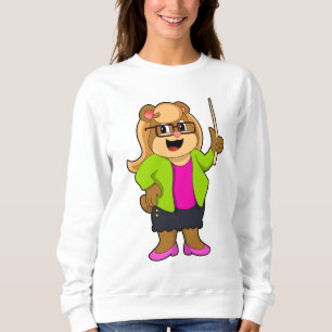 Sudadera El oso como profesor con lentes