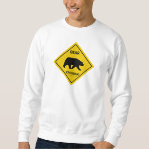 Sudadera El oso de SlipperyJoe cruzando la silueta del oso 