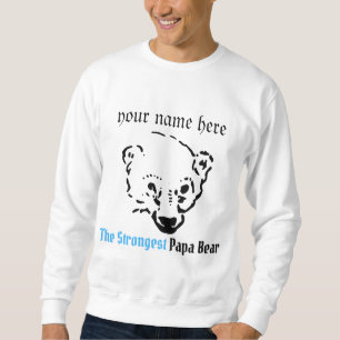 Sudadera el oso papá más fuerte, regalo de papá simple