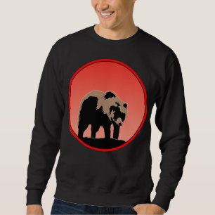 Sudadera El oso pardo al atardecer - Arte de vida salvaje o