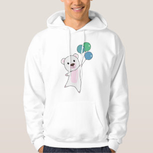 Sudadera El oso polar vuela con globos que matan a los anim