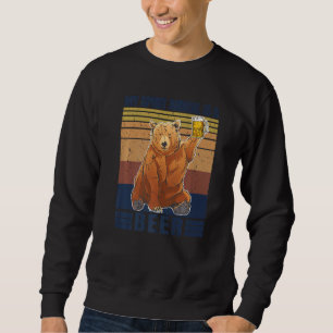Sudadera El Oso Retro Mi Animal Espiritual Es Una Cerveza Q