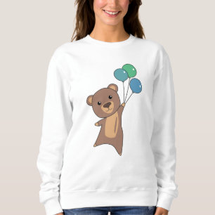 Sudadera El Oso Sale Con Globos Animados Cuestos