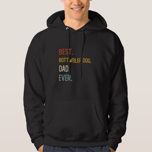 Sudadera El padre gracioso mejor perro de Rottweiler papá C (Anverso)