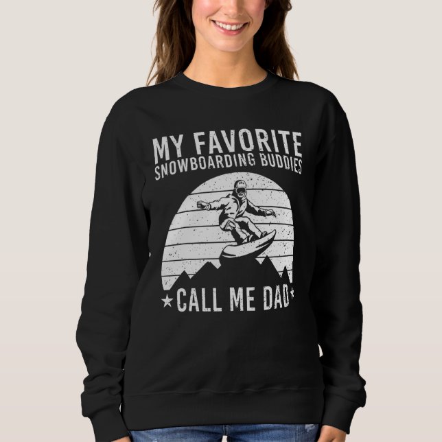 Sudadera El padre Snowboard Snowboard Snowbo (Anverso)