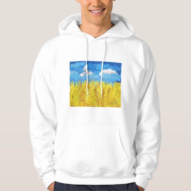 Sudadera El paisaje de la bandera de Ucrania (Anverso)