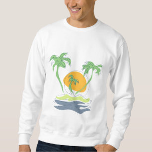 Sudadera El paisaje de las playas de las islas tropicales.