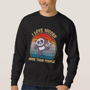 Sudadera El Panda Vintage Me Encanta Más El Fútbol Que El F