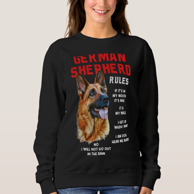 Sudadera El Pastor Alemán Regula Divertido Dueño De Perro M (Anverso)