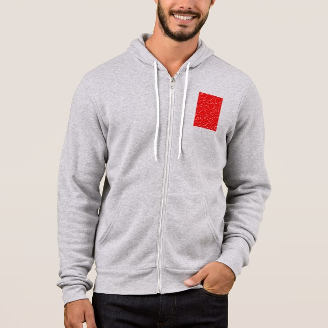 Sudadera El patrón rojo y blanco. (Anverso)