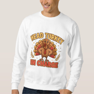 Sudadera El Pavo a Cargo Jefe Divertido