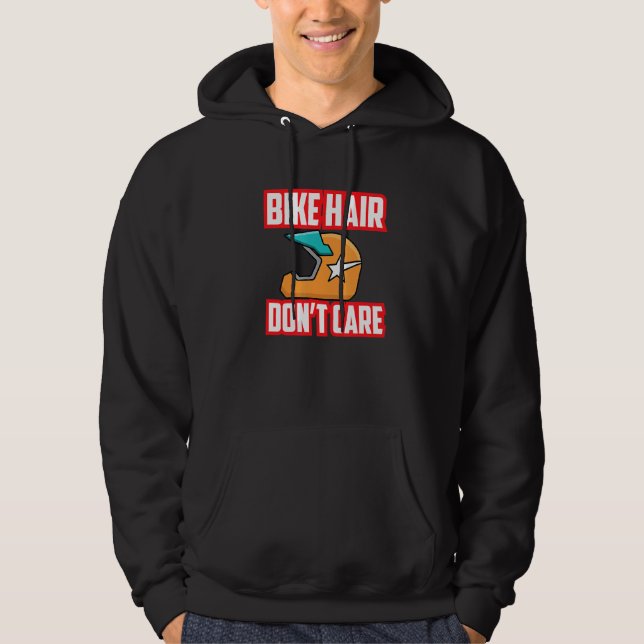 Sudadera El pelo de bicicleta no le importa (Anverso)